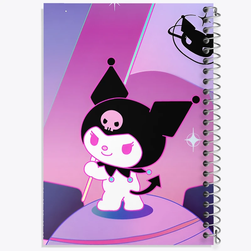 دفتر شطرنجی 50 برگ خندالو طرح کرومی (Kuromi) کد N9074