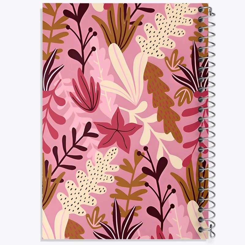 دفتر لیست خرید 50 برگ خندالو طرح پترن گیاه و گل کد N6448