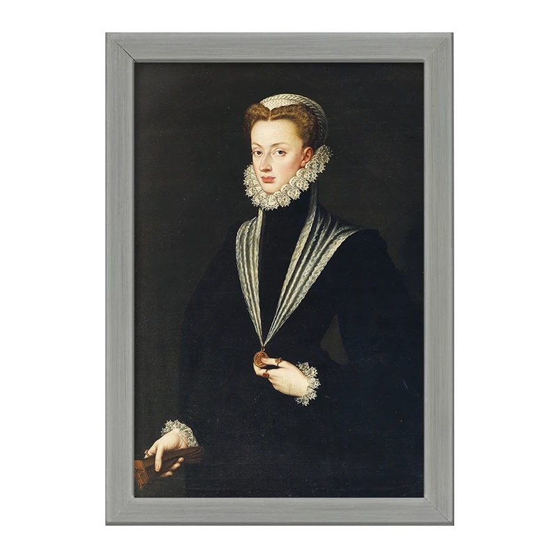 تابلو خندالو طرح پرتره جوانا از اتریش اثر سوفونیسبا آنگویسولا کد F12251