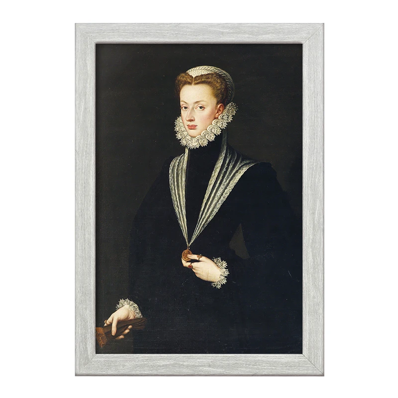 تابلو خندالو طرح پرتره جوانا از اتریش اثر سوفونیسبا آنگویسولا کد F12251