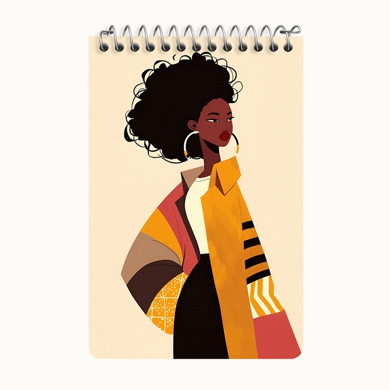 دفتر یادداشت 50 برگ خندالو طرح دختر آفریقایی کد F10819