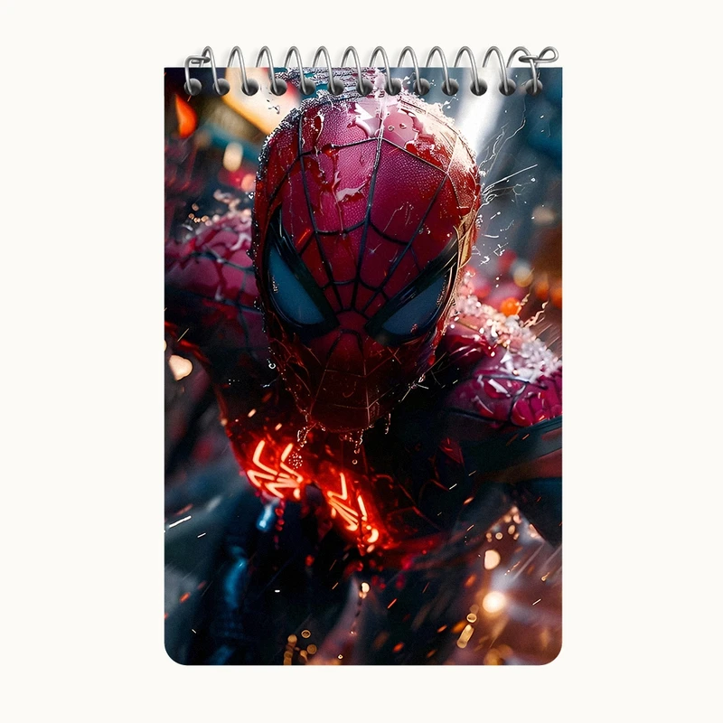 دفتر یادداشت 50 برگ خندالو طرح مرد عنکبوتی کد F11637