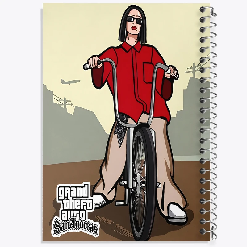 دفتر شطرنجی 50 برگ خندالو طرح جی تی ای (GTA) کد F13534