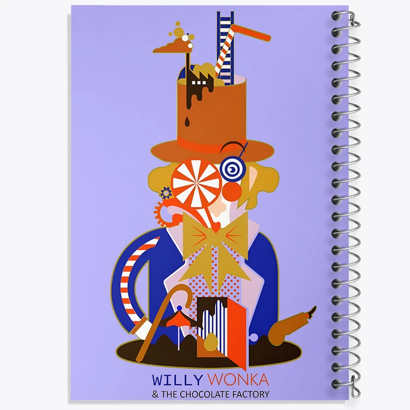 دفتر مشق 100 برگ خندالو طرح ویلی وانکا (Willy Wonka) کد F8820