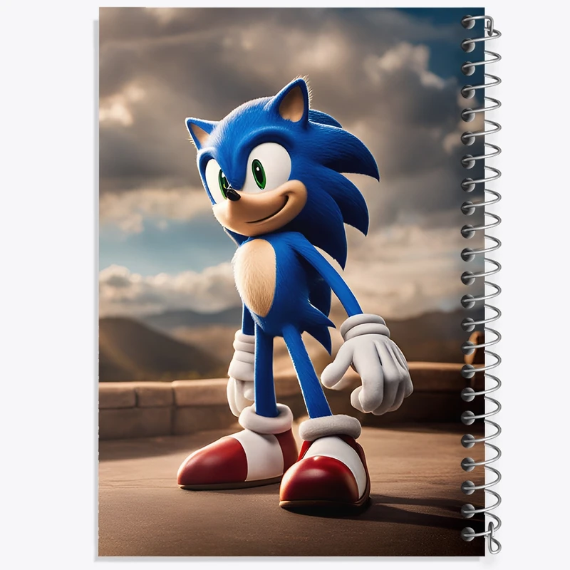 دفتر طراحی 50 برگ خندالو طرح سونیک (Sonic) کد N8019