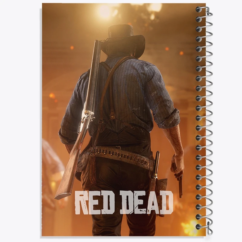 دفتر ژورنال نویسی 50 برگ خندالو مدل نقطه ای طرح رد دد (Red Dead) کد N9348