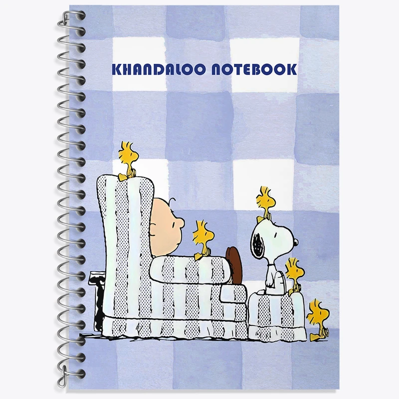 دفتر زبان 50 برگ خندالو مدل دو خط طرح اسنوپی (snoopy) کد N6358