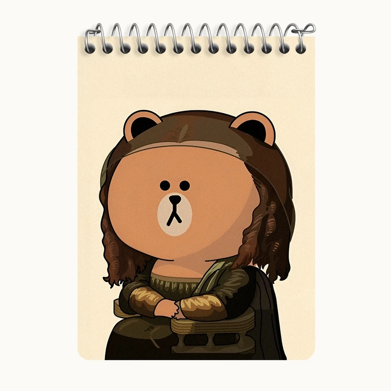 دفتر یادداشت 50 برگ خندالو طرح خرس مونالیزا کد N4552