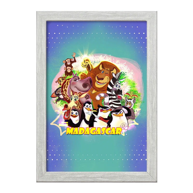 تابلو خندالو طرح ماداگاسکار کد F2111