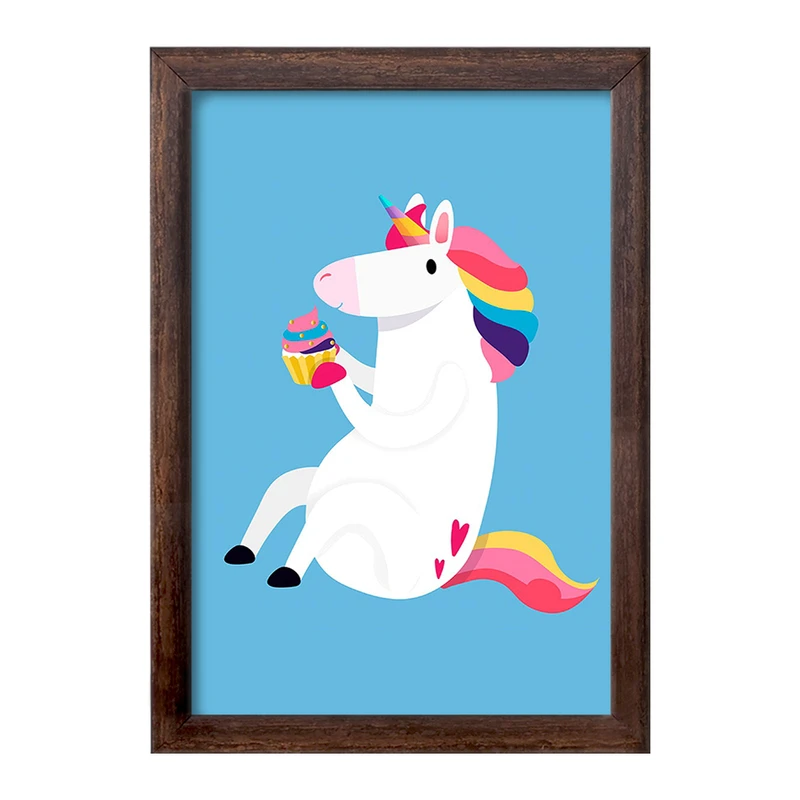 تابلو خندالو طرح اسب تک شاخ یونیکورن  کد 1086