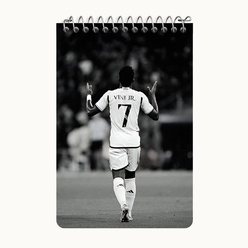 دفتر یادداشت 50 برگ خندالو طرح وینیسیوس جونیور (Vinicius Junior) کد F14299