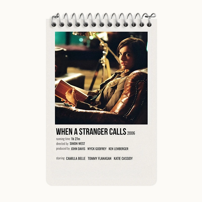 دفتر یادداشت 50 برگ خندالو طرح When A Stranger Calls کد F13011