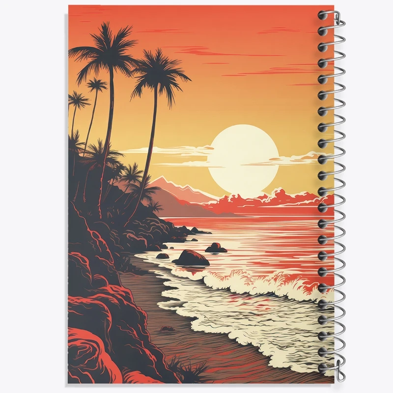 دفتر لیست خرید 50 برگ خندالو طرح منظره غروب کد F3569