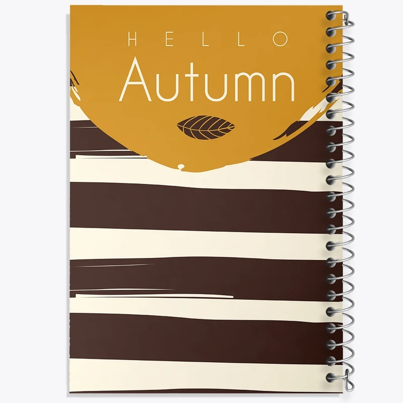 دفتر طراحی 50 برگ خندالو طرح مینیمال پاییز کد N137