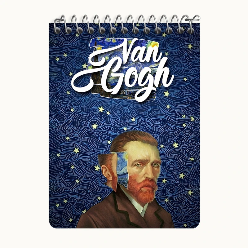 دفتر یادداشت 50 برگ خندالو طرح ونسان ونگوگ کد N4171