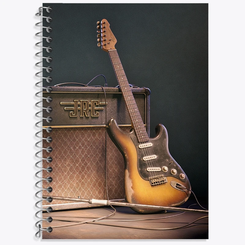 دفتر لغت 50 برگ خندالو طرح گیتار الکتریک (Electric guitar) کد N8056