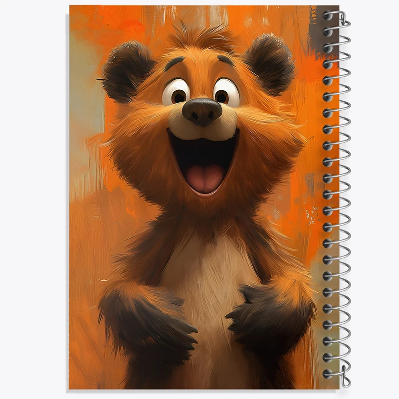 دفتر مشق 50 برگ خندالو طرح خرس بامزه کد F12867