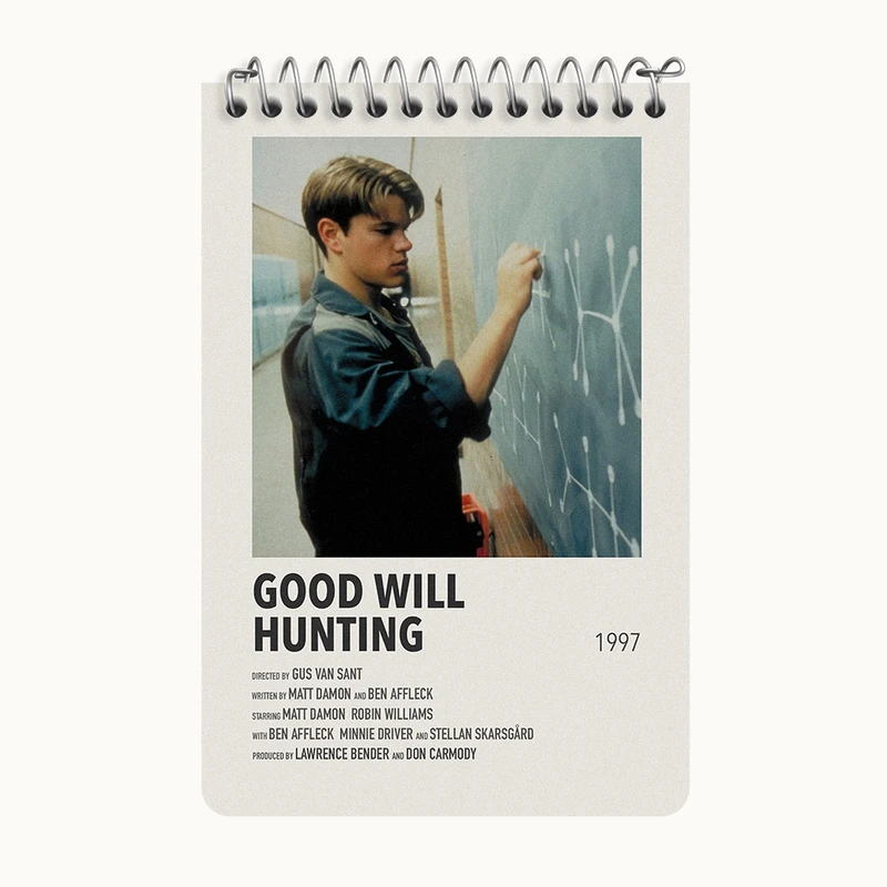 دفتر یادداشت 50 برگ خندالو طرح ویل هانتینگ نابغه (Good Will Hunting) کد F13351