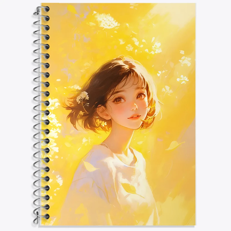 دفتر زبان 50 برگ خندالو مدل دو خط طرح دخترانه فانتزی کد N7410