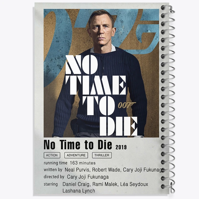 دفتر شطرنجی 50 برگ خندالو طرح زمانی برای مردن نیست (No Time to Die) کد F11909