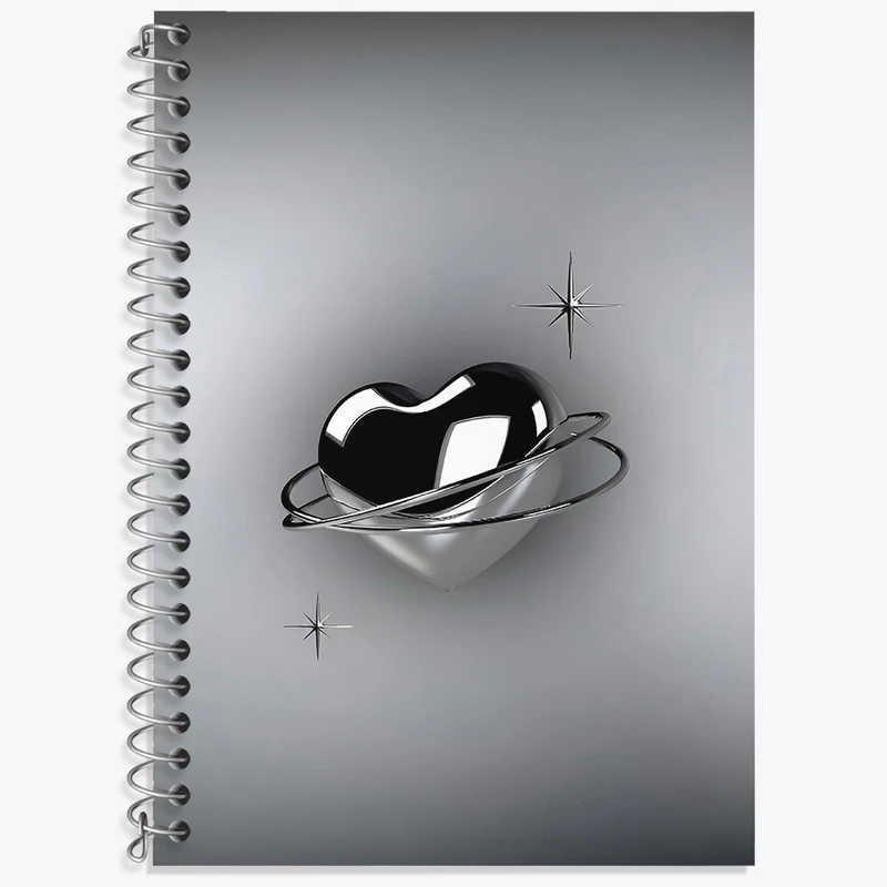 دفتر لغت 50 برگ خندالو طرح قلب کروم کد F3874