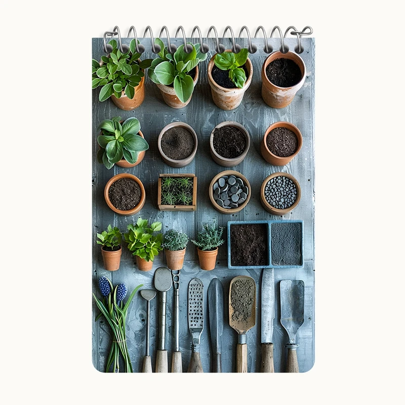 دفتر یادداشت 50 برگ خندالو طرح گل و گل کاری کد F10418