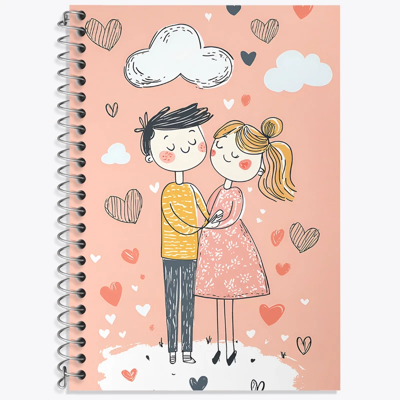 دفتر نت موسیقی 50 برگ خندالو طرح عاشقانه (Lovely) کد N7358