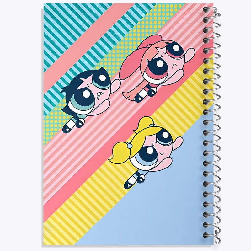 دفتر طراحی 50 برگ خندالو طرح پاورپاف گرلز (The Powerpuff Girls) کد F12051