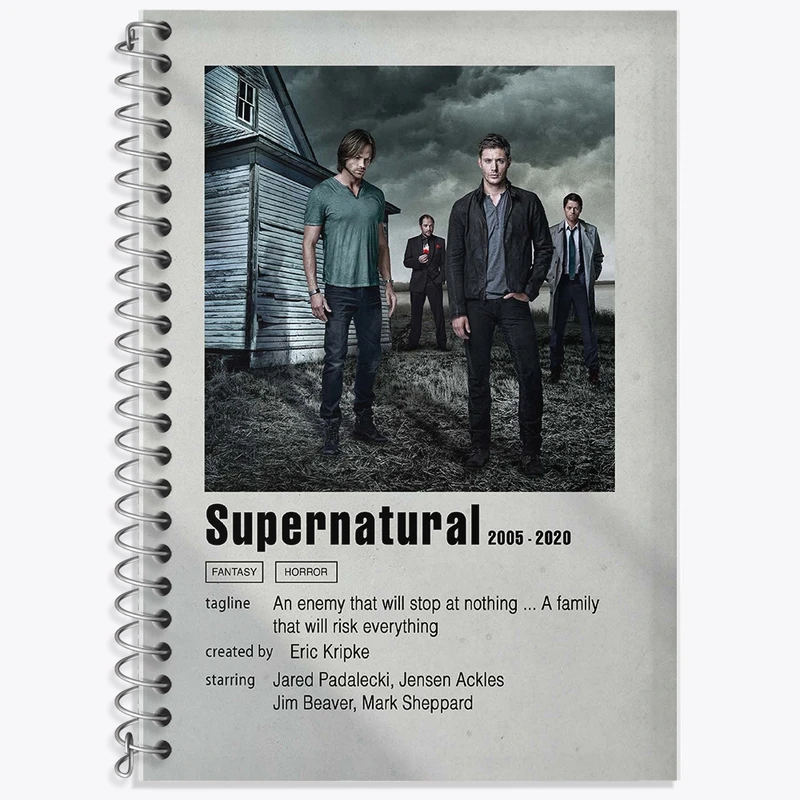 دفتر لغت 50 برگ خندالو طرح سوپرنچرال (Supernatural) کد F11277