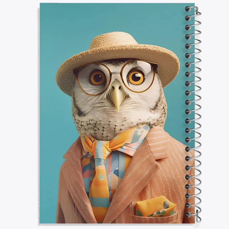 دفتر طراحی 50 برگ خندالو طرح جغد کد F12570