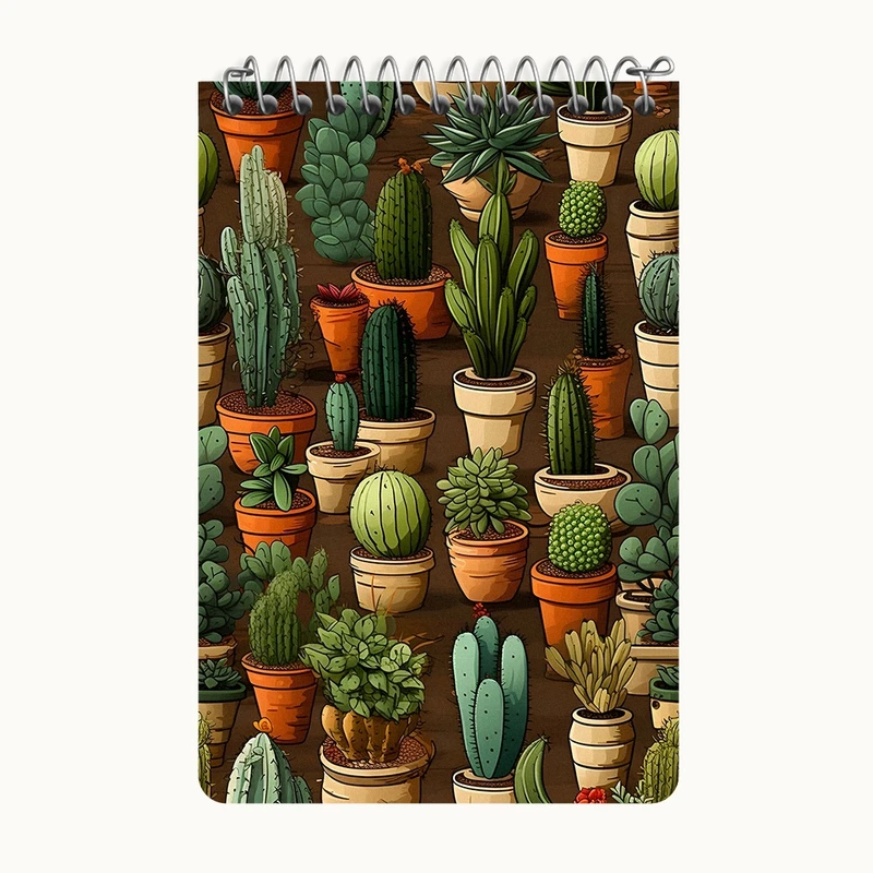 دفتر یادداشت 50 برگ خندالو طرح کاکتوس کد F3673