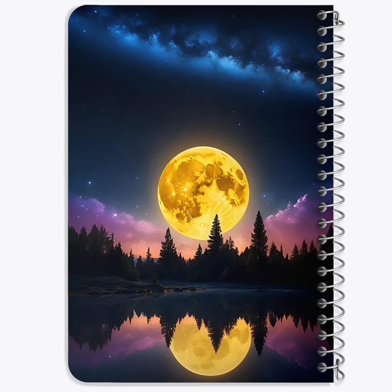 دفتر یادداشت 50 برگ خندالو طرح شب و ماه کد F7268