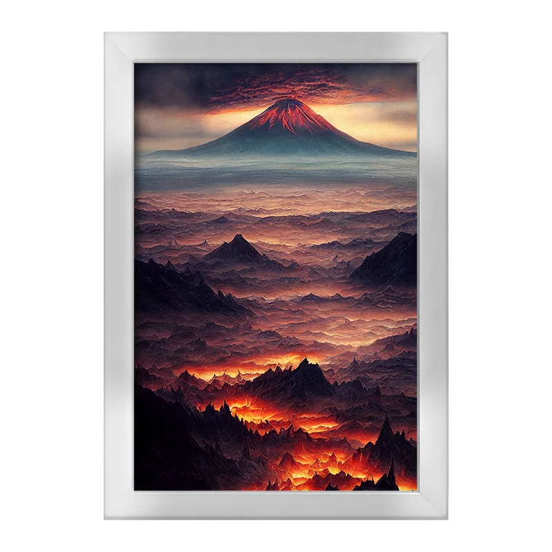 تابلو خندالو طرح کوه آتشفشان کد F1154