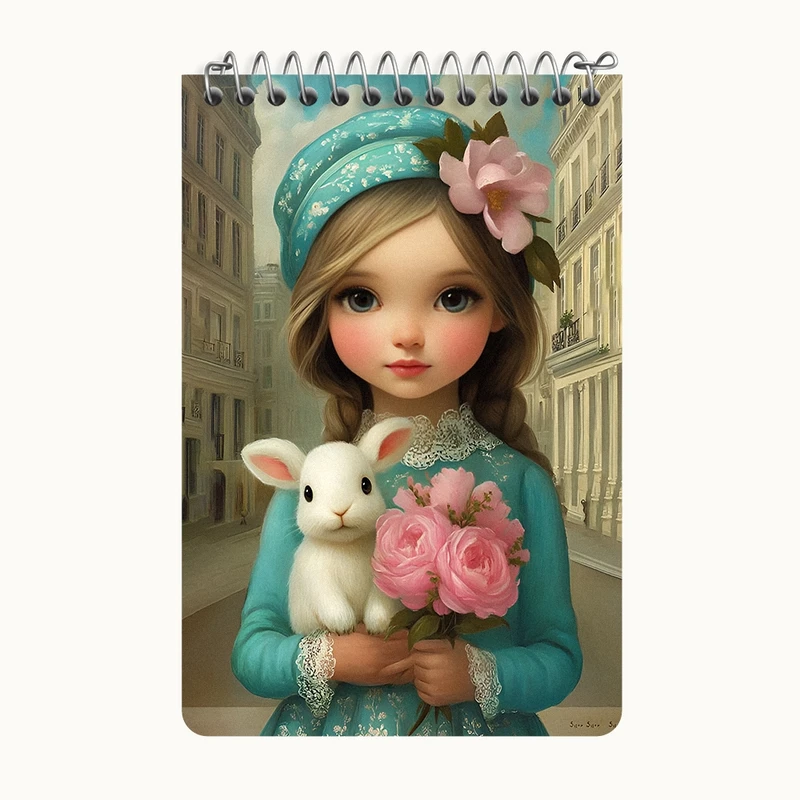 دفتر یادداشت 50 برگ خندالو طرح دخترانه کد F12670