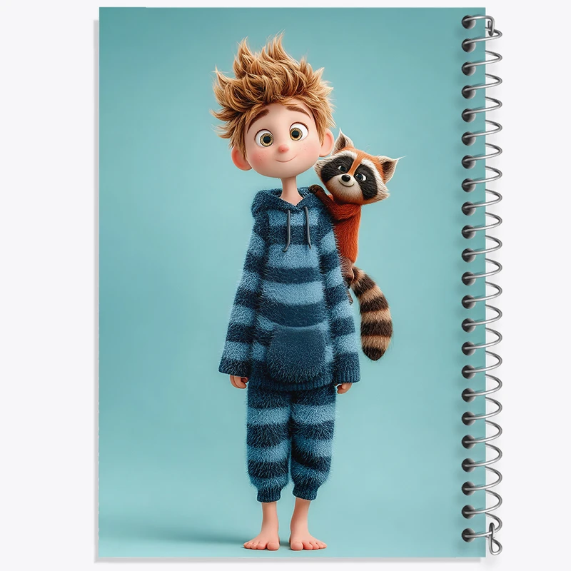 دفتر مشق 50 برگ خندالو طرح پسرانه بامزه کد N8374