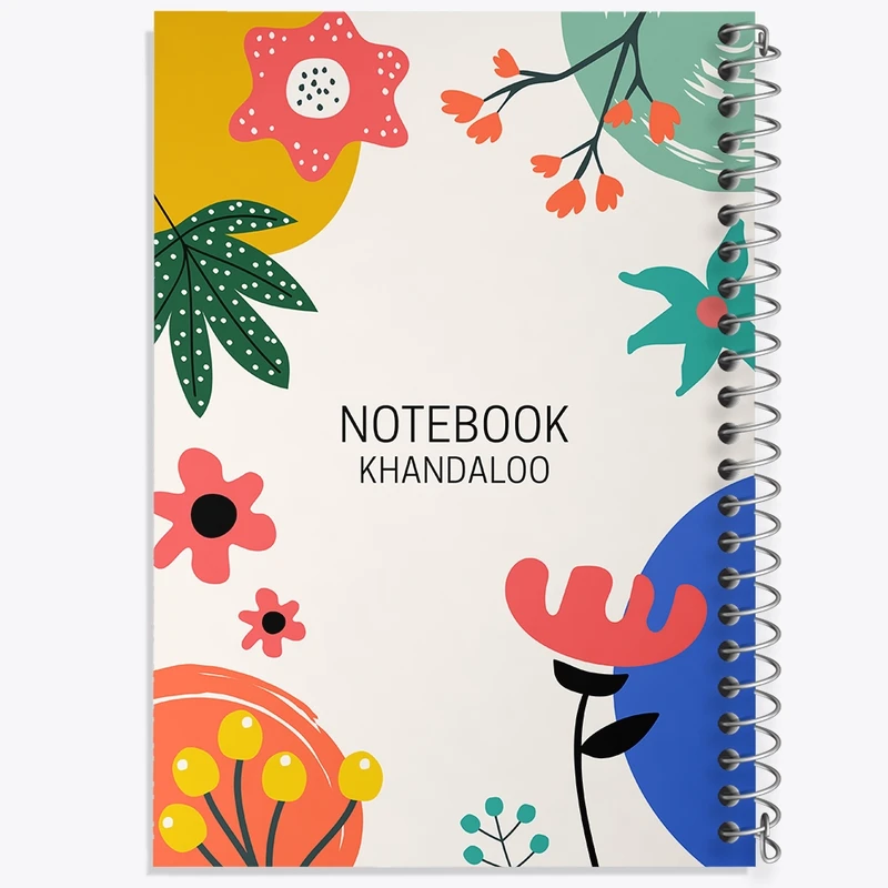 دفتر طراحی 50 برگ خندالو طرح مینیمال گل کد N1333