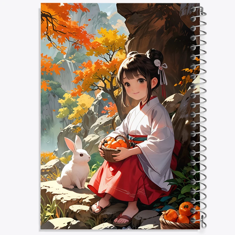 دفتر نقاشی 50 برگ خندالو طرح دختر ژاپنی کد F12606