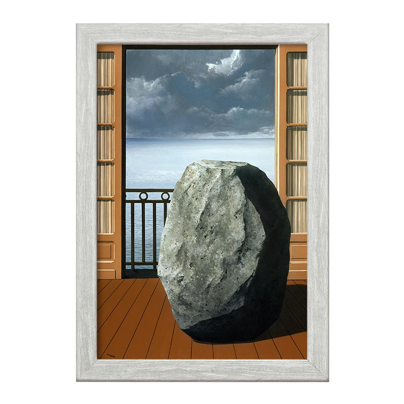 تابلو خندالو طرح نقاشی جهان نامرئی اثر رنه ماگریت کد F12443