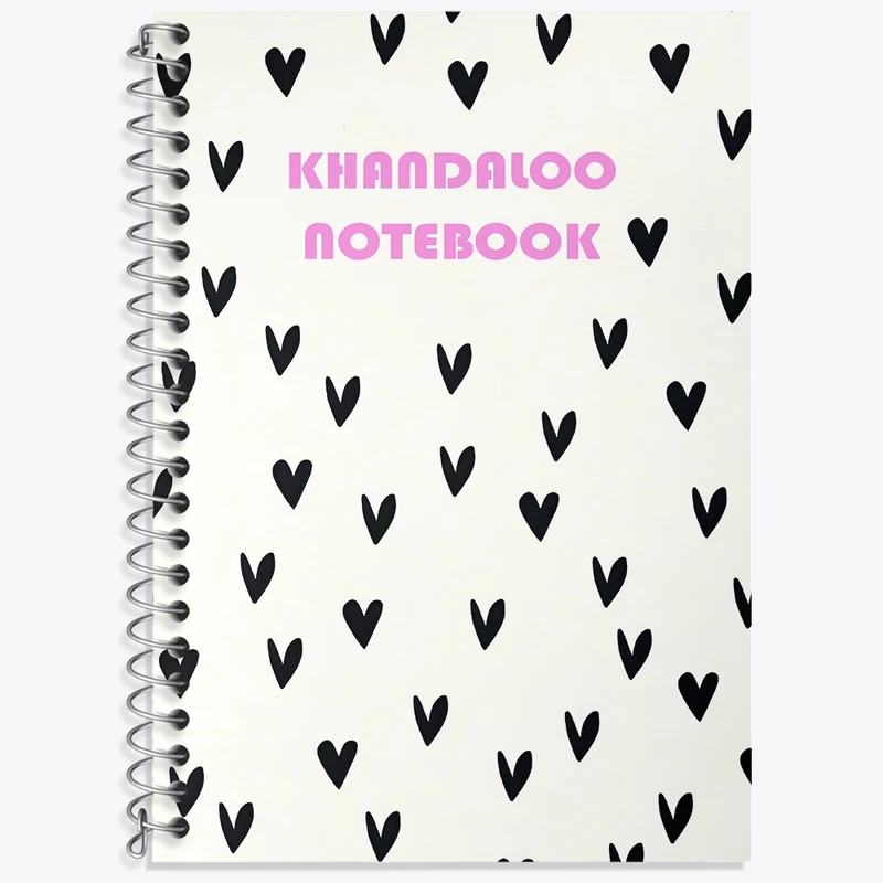 دفتر لغت 50 برگ خندالو طرح پترن قلبی کد N8570