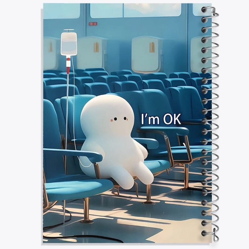 دفتر طراحی 50 برگ خندالو طرح I'm Ok کد F12080