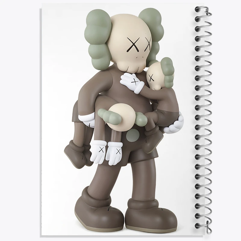 دفتر مشق 50 برگ خندالو طرح عروسک کاز (kaws) کد F3992