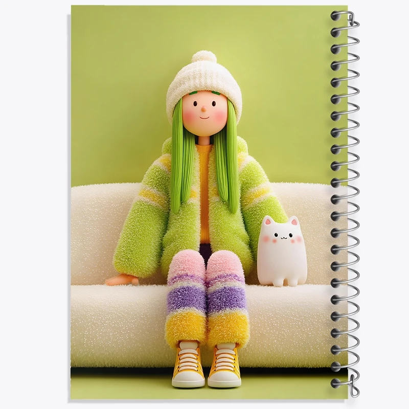 دفتر لیست خرید 50 برگ خندالو طرح دخترانه بامزه کد N8361