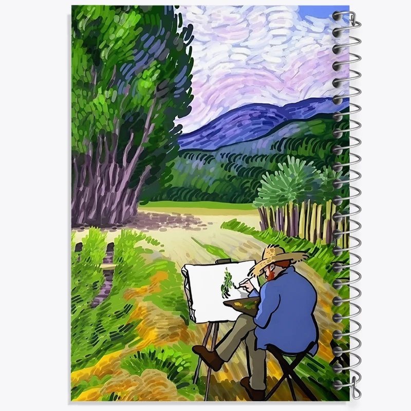 دفتر مشق 100 برگ خندالو طرح ونسان ونگوگ کد F8798