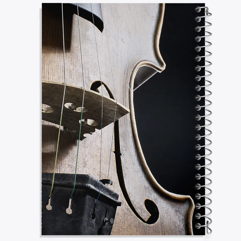 دفتر ژورنال نویسی 50 برگ خندالو مدل نقطه ای طرح ویولن (Violin) کد N8063