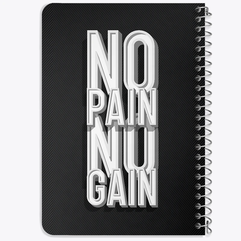 دفتر یادداشت 50 برگ خندالو طرح No Pain No Gain کد F704