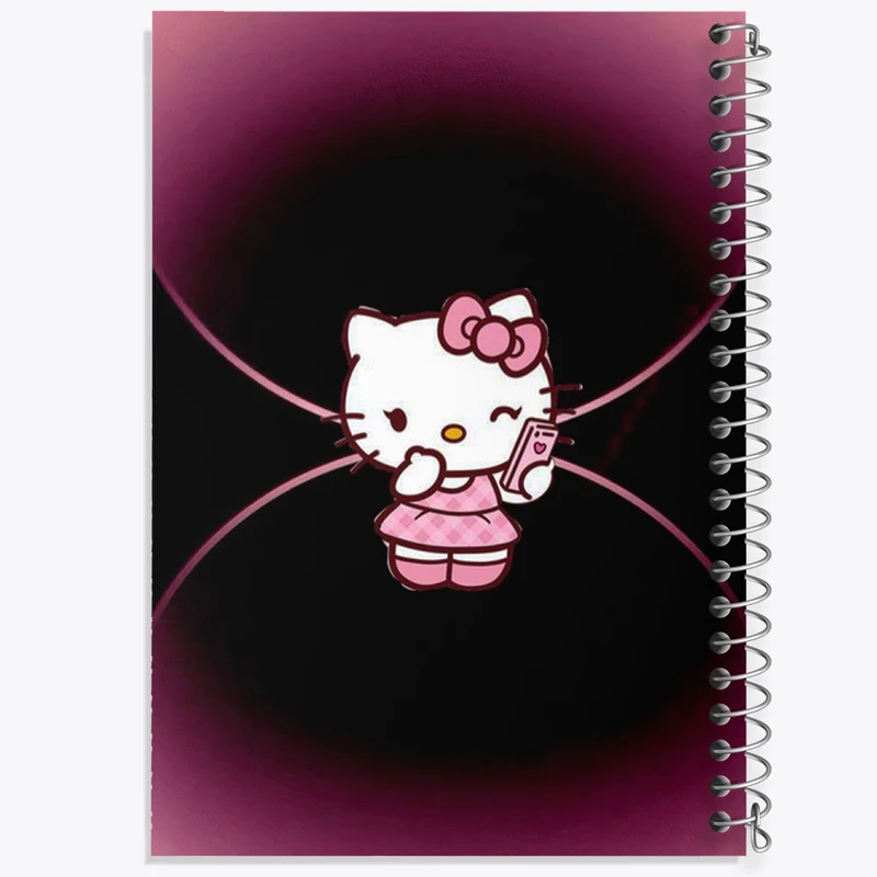 دفتر ژورنال نویسی 50 برگ خندالو مدل نقطه ای طرح هلو کیتی (Hello Kitty) کد N6800