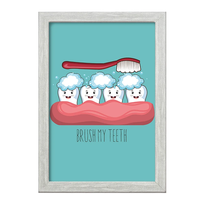 تابلو خندالو طرح دندان و دندان پزشکی کودکانه کد 36687