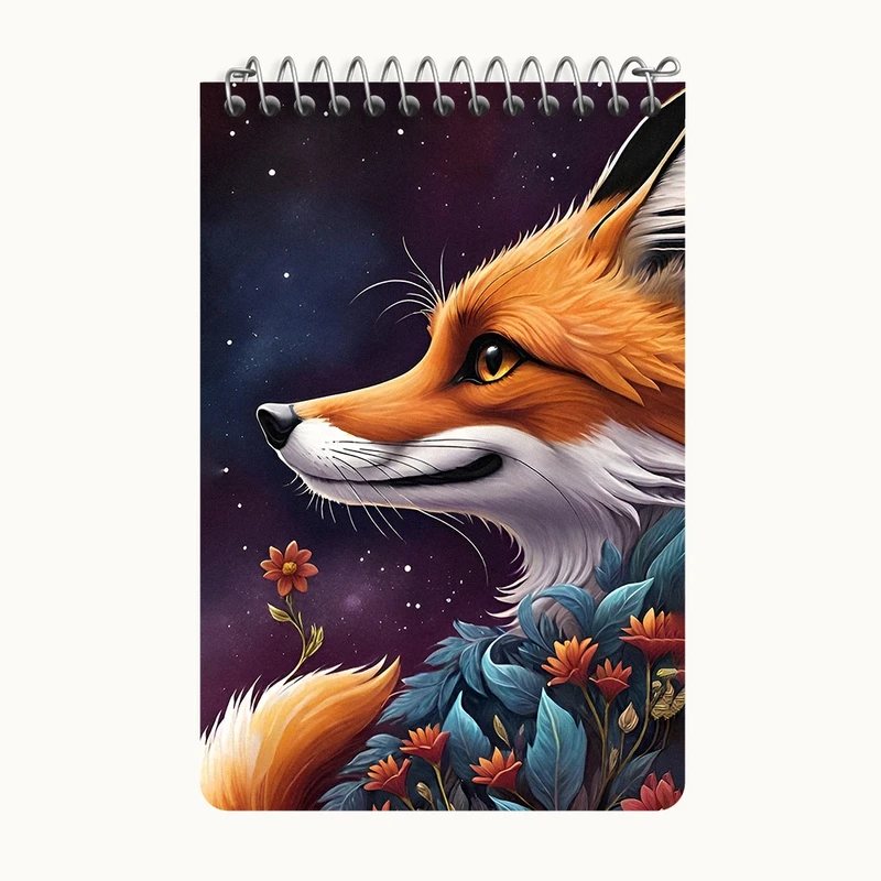 دفتر یادداشت 50 برگ خندالو طرح روباه کد F12623