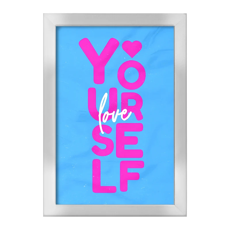 تابلو خندالو طرح Love Your Self کد F4078