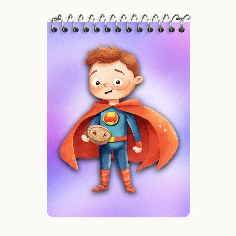دفتر یادداشت 50 برگ خندالو طرح پسر سوپرمن کد N2201